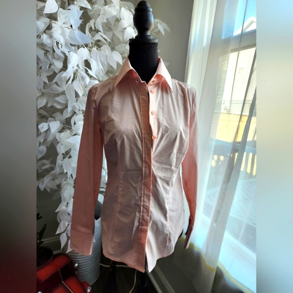 New York & Company Women's Pink Button-Up Long Sleeve Shirt NWT Size Small - Picture 1 of 6
